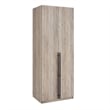 Manhattan Comfort Lee Wardrobe Closet 3.0 from Engineered Wood in Rustic Gray