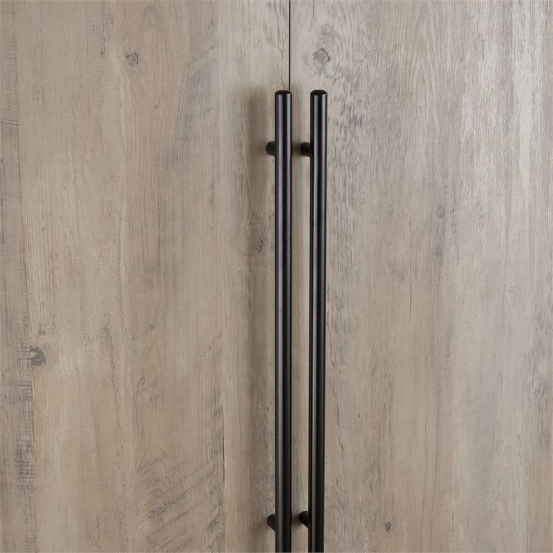 Manhattan Comfort Lee Wardrobe Closet 3.0 from Engineered Wood in Rustic Gray