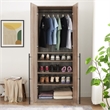 Manhattan Comfort Lee Wardrobe Closet 3.0 from Engineered Wood in Rustic Gray