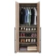 Manhattan Comfort Lee Wardrobe Closet 3.0 from Engineered Wood in Rustic Gray