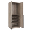 Manhattan Comfort Lee Wardrobe Closet 3.0 from Engineered Wood in Rustic Gray