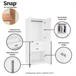 Manhattan Comfort Lee 3-Piece Module Wardrobe Closet from Engineered Wood- White