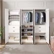 Manhattan Comfort Lee 3-Piece Module Wardrobe Closet from Engineered Wood- White