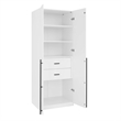 Manhattan Comfort Lee 3-Piece Module Wardrobe Closet from Engineered Wood- White