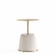 Manhattan Comfort Anderson End Table 1.0 with Steel Frame in Cream - Set of 2