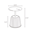 Manhattan Comfort Anderson End Table 1.0 with Steel Frame in Cream - Set of 2
