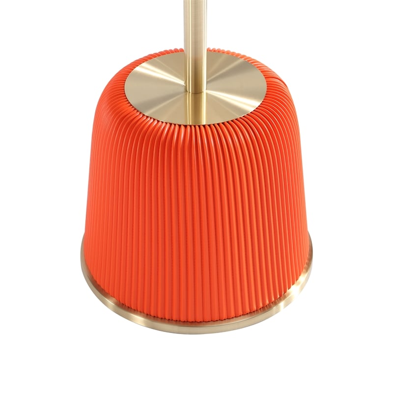 Manhattan Comfort Anderson End Table 1.0 with Steel Frame in Orange - Set of 2