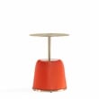 Manhattan Comfort Anderson End Table 1.0 with Steel Frame in Orange - Set of 2