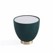 Manhattan Comfort Anderson End Table 2.0 with Steel Frame in Green - Set of 2