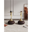 Manhattan Comfort Patchin End Table with Steel Frame in Brown - Set of 2
