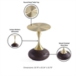 Manhattan Comfort Patchin End Table with Steel Frame in Brown - Set of 2