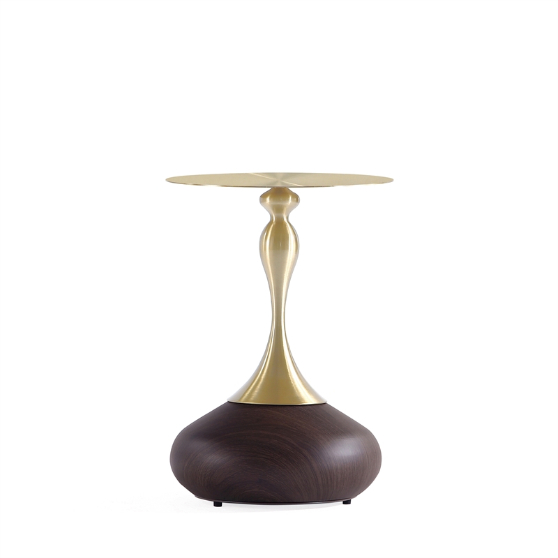 Manhattan Comfort Patchin End Table with Steel Frame in Brown - Set of 2