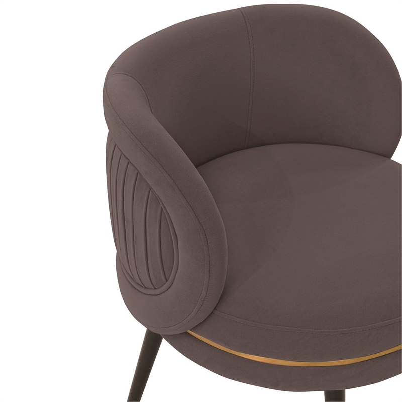 Manhattan Comfort Kaya Solid Wood Base Dining Chair in Gray - Set of 2