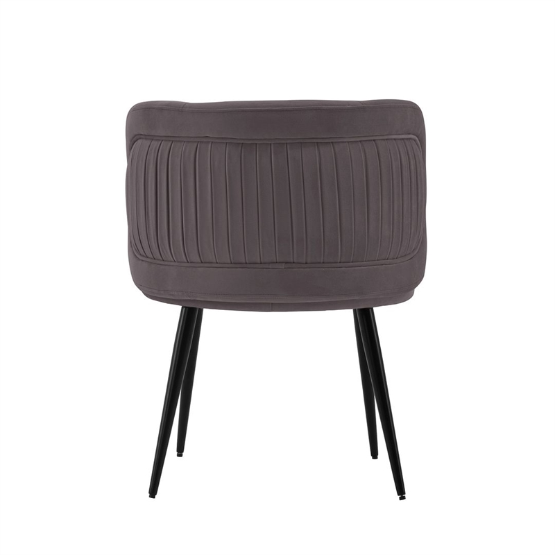 Manhattan Comfort Kaya Solid Wood Base Dining Chair in Gray - Set of 2