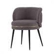 Manhattan Comfort Kaya Solid Wood Base Dining Chair in Gray - Set of 2