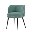 Manhattan Comfort Kaya Solid Wood Base Dining Chair in Mint Green - Set of 2