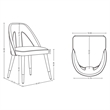 Manhattan Comfort Neda Solid Wood Base Dining Chair in Olive Green - Set of 2