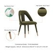 Manhattan Comfort Neda Solid Wood Base Dining Chair in Olive Green - Set of 2