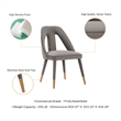 Manhattan Comfort Neda Solid Wood Base Dining Chair in Gray - Set of 2