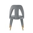 Manhattan Comfort Neda Solid Wood Base Dining Chair in Gray - Set of 2