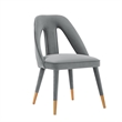 Manhattan Comfort Neda Solid Wood Base Dining Chair in Gray - Set of 2