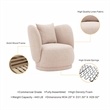 Manhattan Comfort Siri Accent Chair with Solid Wood Frame in Wheat - Set of 2