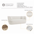 Manhattan Comfort Siri Sofa with Solid Wood Frame in Cream