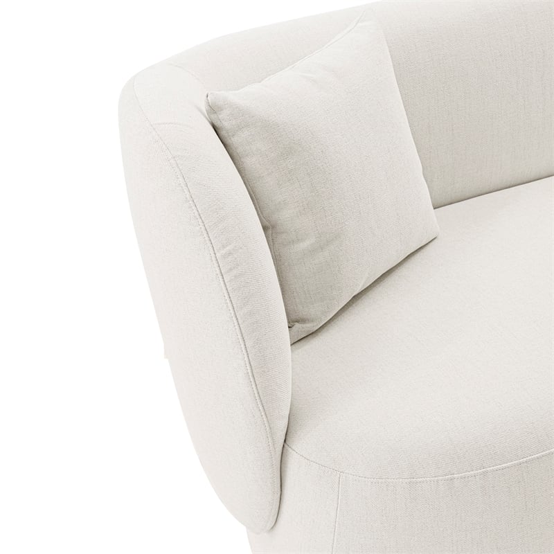 Manhattan Comfort Siri Sofa with Solid Wood Frame in Cream