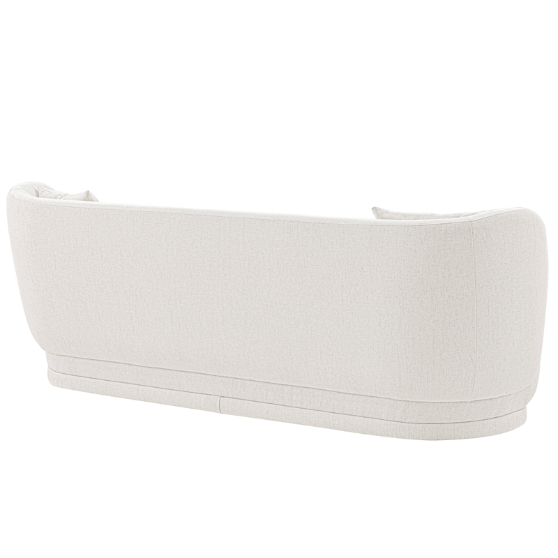 Manhattan Comfort Siri Sofa with Solid Wood Frame in Cream