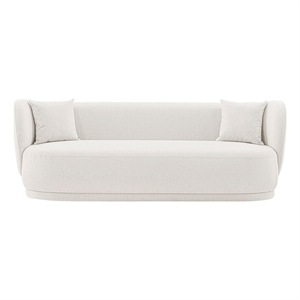 Manhattan Comfort Siri Sofa with Solid Wood Frame in Cream