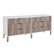 2-Piece DUMBO 5-Drawer Tall Dresser & 6-Drawer Double Low Dresser in Gray