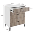 2-Piece DUMBO 5-Drawer Tall Dresser & 6-Drawer Double Low Dresser in Gray