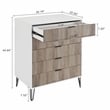 2-Piece DUMBO 5-Drawer Tall Dresser & 10-Drawer Double Tall Dresser - Light Gray