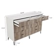 2-Piece DUMBO 5-Drawer Tall Dresser & 10-Drawer Double Tall Dresser - Light Gray