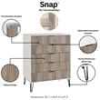 2-Piece DUMBO 5-Drawer Tall Dresser & 10-Drawer Double Tall Dresser - Light Gray