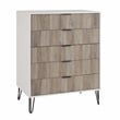 2-Piece DUMBO 5-Drawer Tall Dresser & 10-Drawer Double Tall Dresser - Light Gray