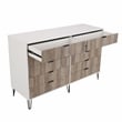 2-Piece DUMBO 5-Drawer Tall Dresser & 10-Drawer Double Tall Dresser - Light Gray