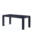 Manhattan Comfort Rockaway 70.86 Solid Wood Dining Table in Black