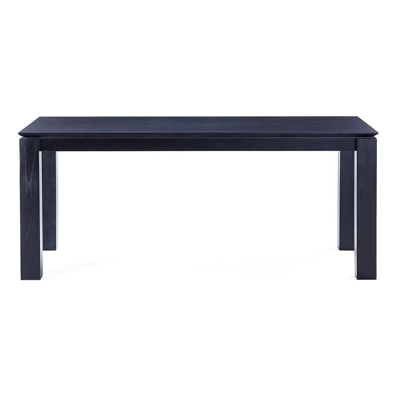 Manhattan Comfort Rockaway 70.86 Solid Wood Dining Table in Black