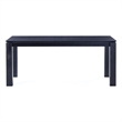 Manhattan Comfort Rockaway 70.86 Solid Wood Dining Table in Black