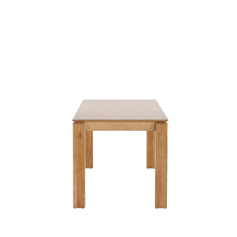 Manhattan Comfort Rockaway 70.86 Solid Wood Dining Table in Natural