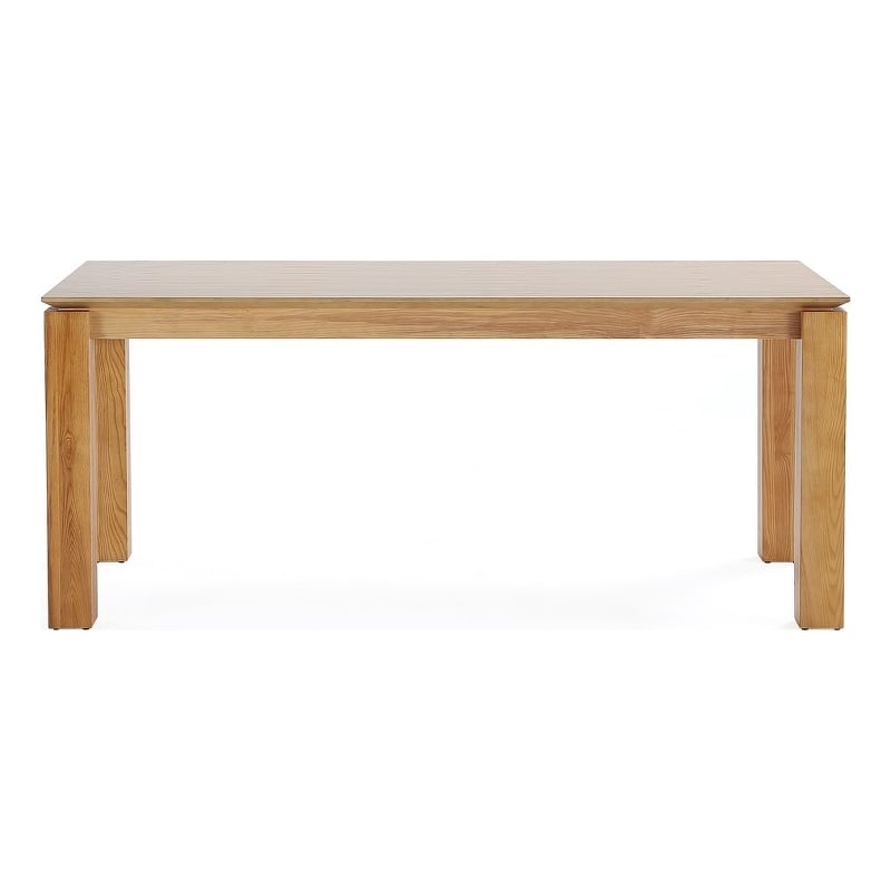 Manhattan Comfort Rockaway 70.86 Solid Wood Dining Table in Natural