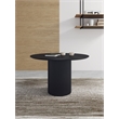 Manhattan Comfort Hathaway 47.24 Solid Wood Round Dining Table in Black