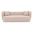 Manhattan Comfort Siri Sofa with Solid Wood Frame and Pillows in Wheat