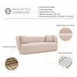 Manhattan Comfort Siri Sofa with Solid Wood Frame and Pillows in Wheat