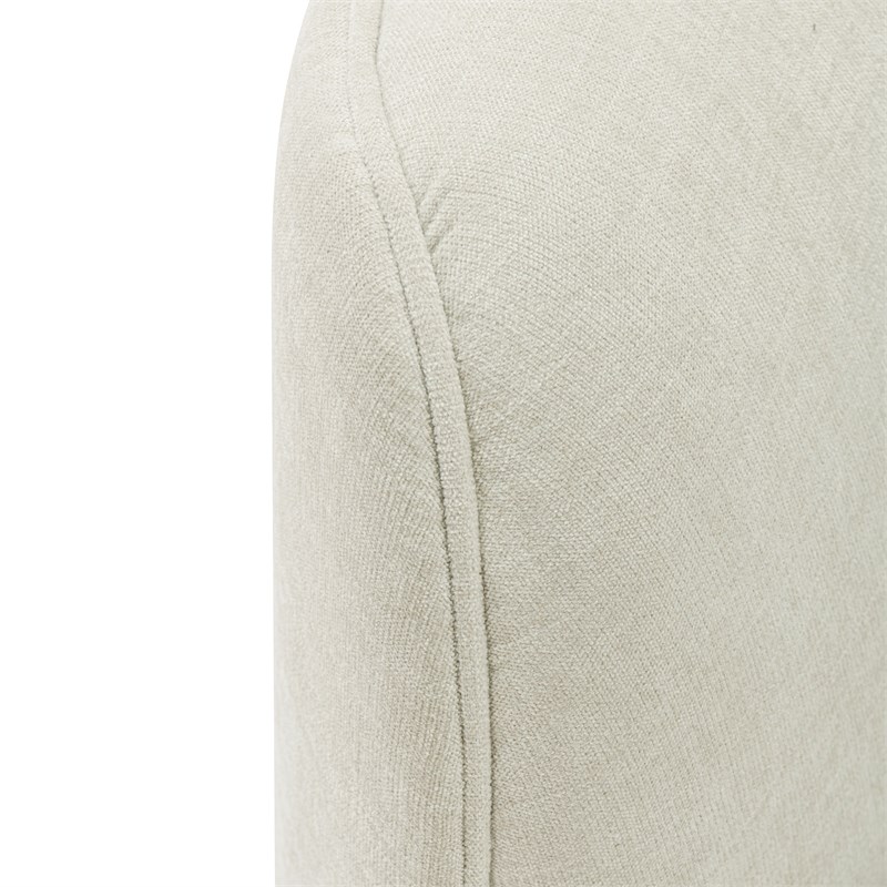 Daria Chenille Sofa Sectional with Solid Wood Frame and Pillows in Ivory