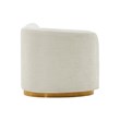 Daria Chenille Sofa Sectional with Solid Wood Frame and Pillows in Ivory