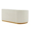 Daria Chenille Sofa Sectional with Solid Wood Frame and Pillows in Ivory