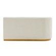 Daria Chenille Sofa Sectional with Solid Wood Frame and Pillows in Ivory