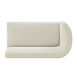 Daria Chenille Sofa Sectional with Solid Wood Frame and Pillows in Ivory